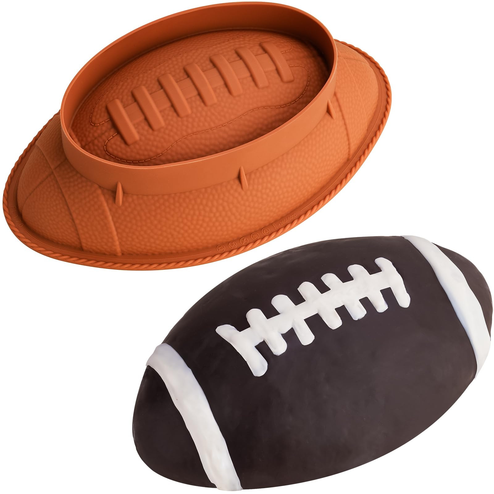 NiHome 11Inch Nonstick Silicone Football Cake Baking Pan for Cakes, Jellies, Sandwiches, 3D Choco... | Amazon (US)