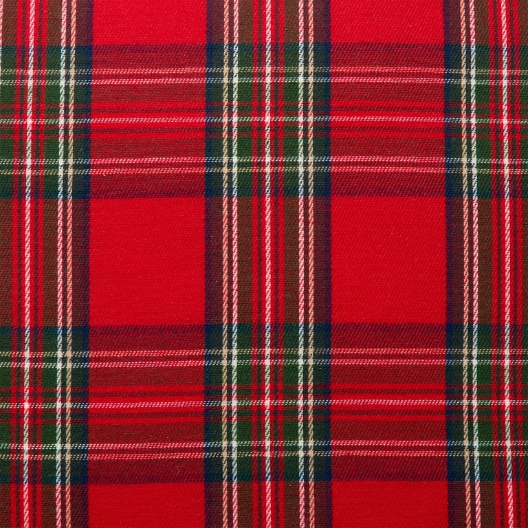 My Texas House 20" x 20" Red Angie Plaid Flannel Decorative Pillow Cover | Walmart (US)