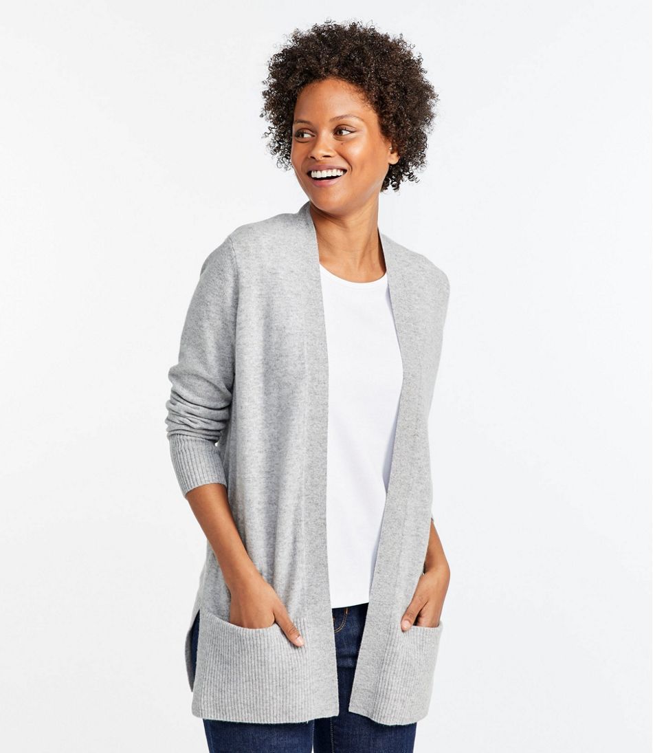 Women's Classic Cashmere Open Cardigan with Pocket | L.L. Bean