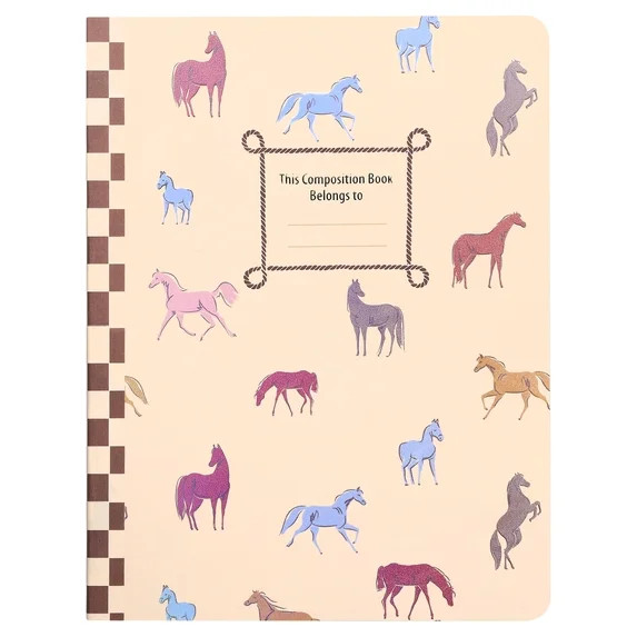 Pen+Gear Wide Ruled Poly Composition Book, 7.5" x 9.75", Multicolor Horses, 80 Sheets | Walmart (US)