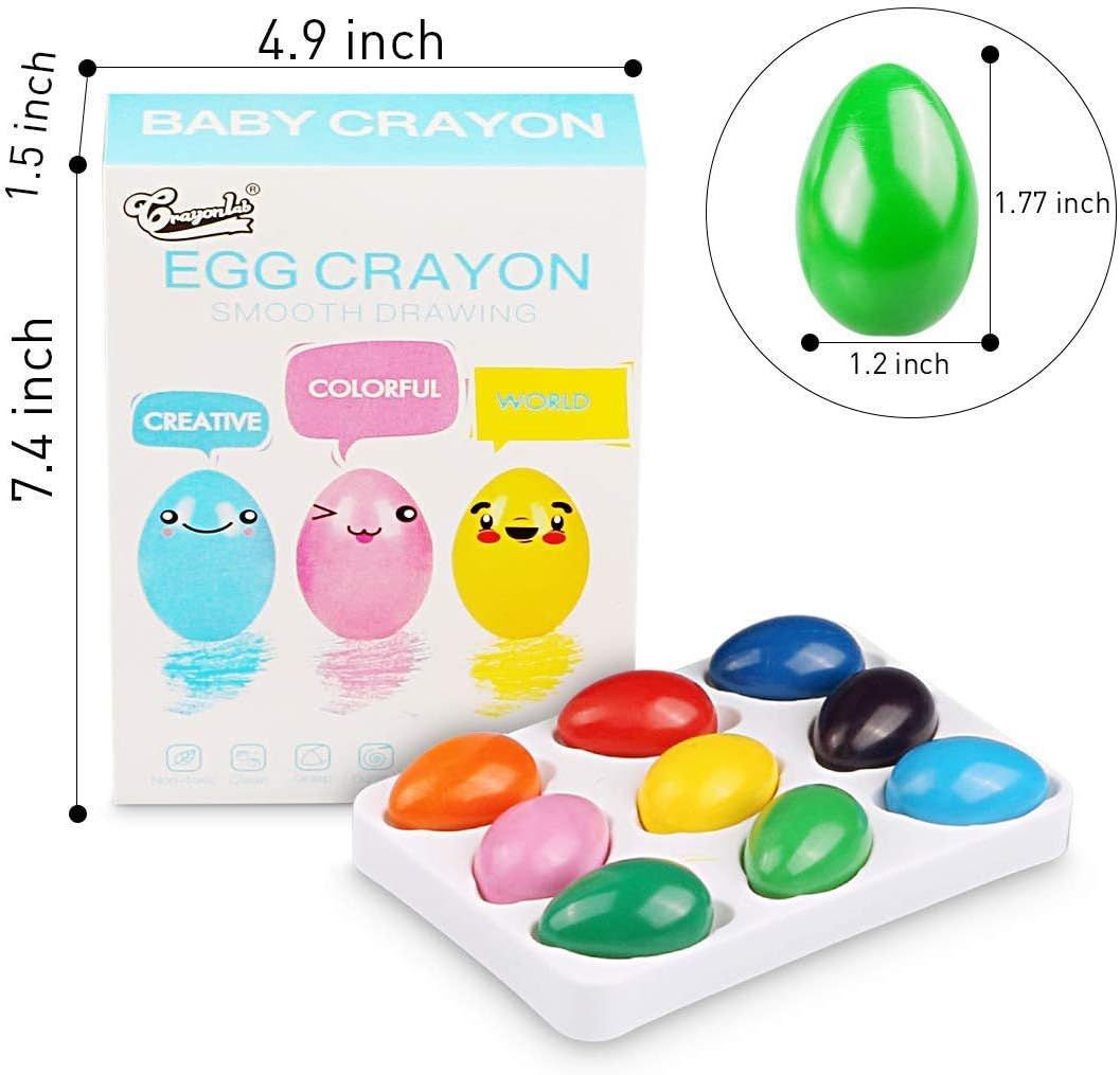 Crayons for Toddlers, Palm Grip Crayons Set 9 Colors Non Toxic Crayons Washable Paint Crayons Sta... | Amazon (US)