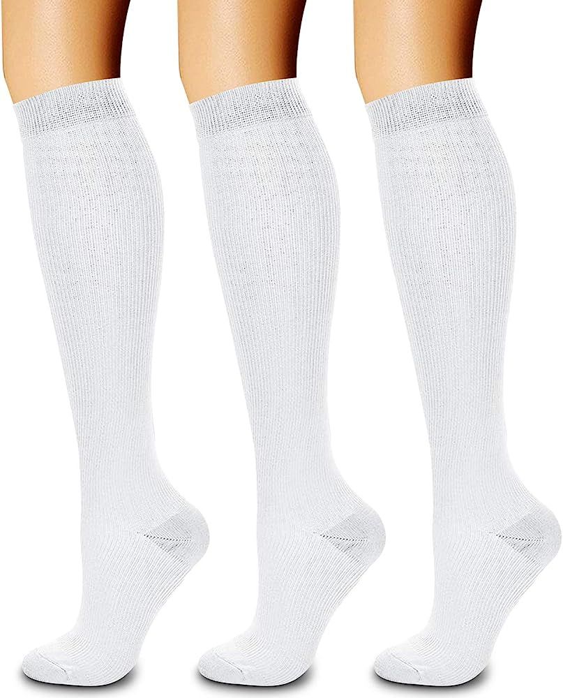 CHARMKING Compression Socks for Women & Men Circulation (3 Pairs)15-20 mmHg is Best Support for Athl | Amazon (US)