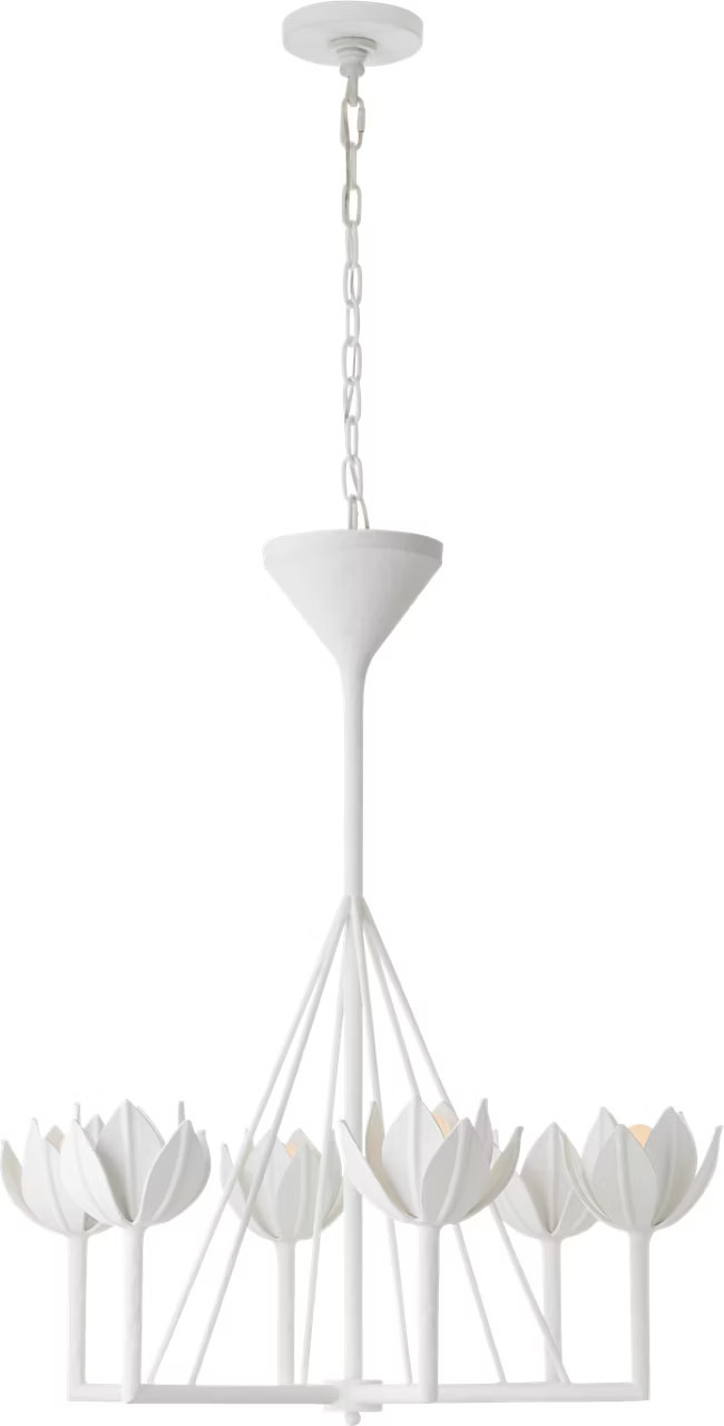 Alberto Small Single Tier Chandelier in Plaster WhiteVisual Comfort | Visual Comfort
