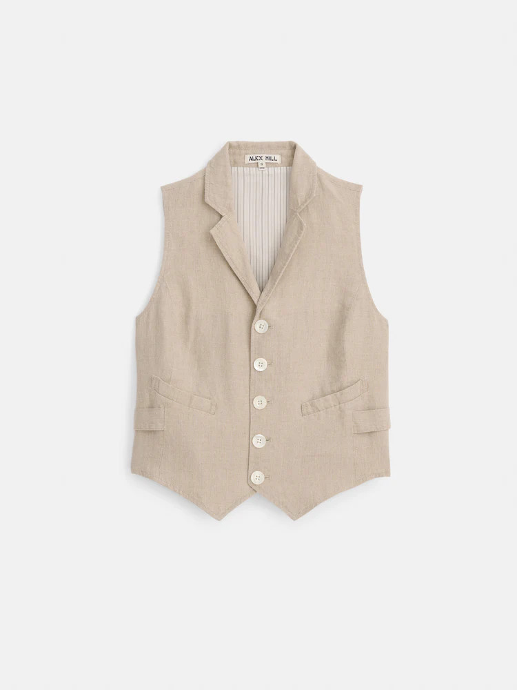Mathilde Vest in Flax | Alex Mill