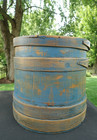 Antique Firkin Sugar Bucket & Lid Original Blue Paint & Copper Nails 10" High | eBay | eBay US