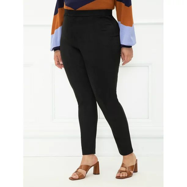 ELOQUII Elements Women's Plus Size Faux Suede Leggings | Walmart (US)