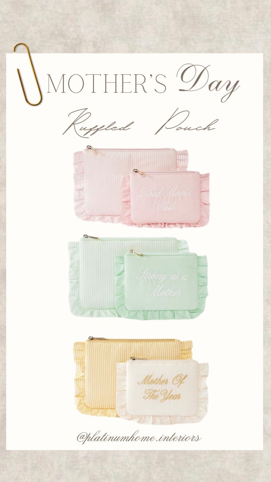 I am SO obsessed with these new Mother’s day ruffled pouches @Target 🌼

#LTKmomlife