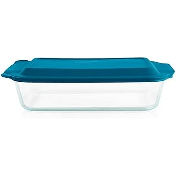 Pyrex Deep 9x13-Inch Glass Baking Dish with Lid, Deep Casserole Dish, Glass Food Container, Oven,... | Amazon (US)