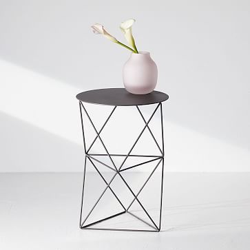 Eric Trine Double Octahedron Pedestal, Matte Gray | West Elm (US)