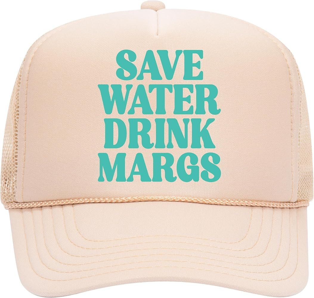 Save Water Drink Margs Trucker Hat | Margarita Tequila Drinking Funny Cute Drinks | Premium Foam ... | Amazon (US)