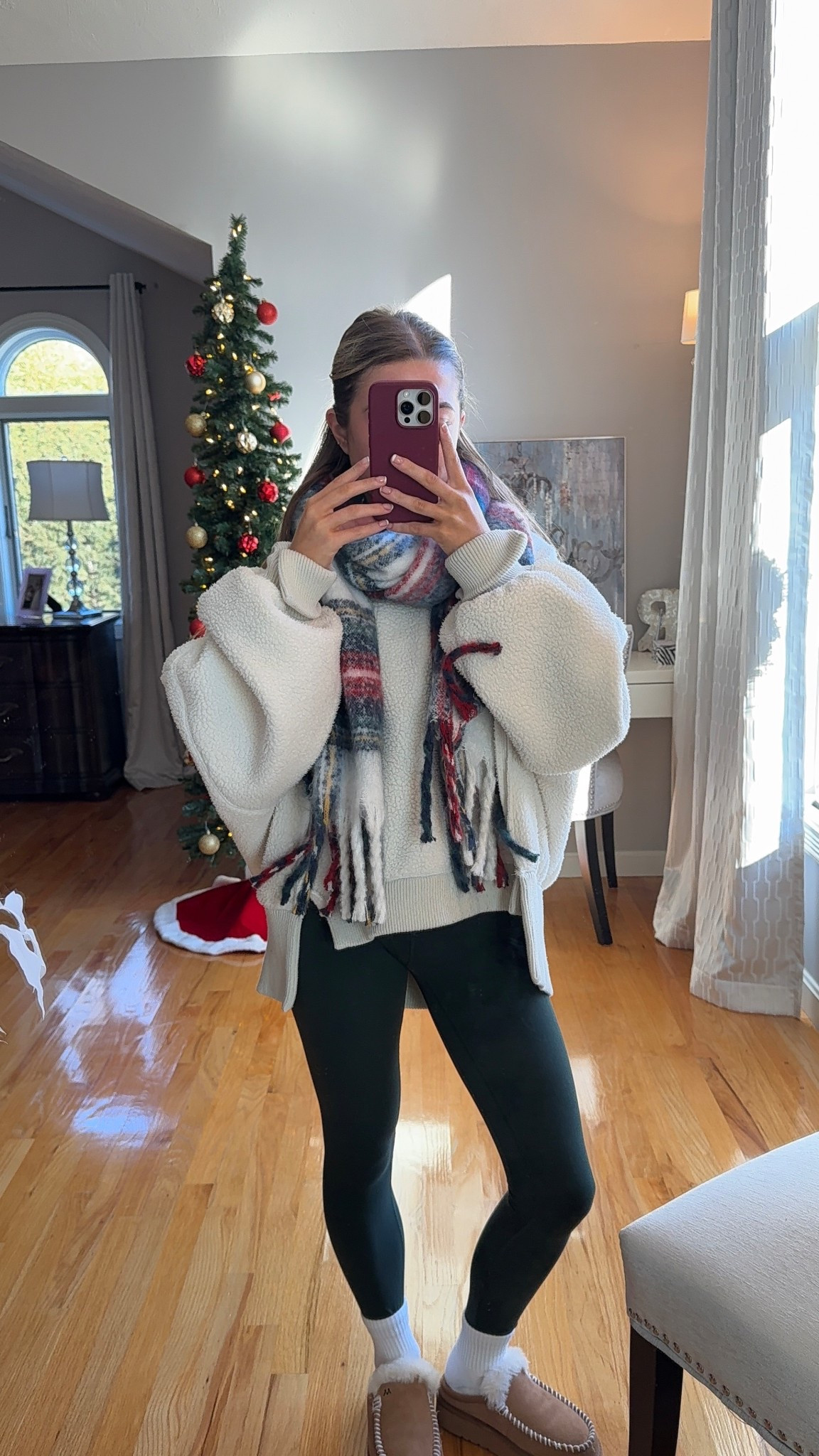 Crewneck is old free people! Wearing a 0 in leggings 