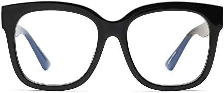 JIM HALO Blue Light Blocker Glasses for Women Oversized Square Computer Glasses Reduce Eye Strain... | Amazon (US)