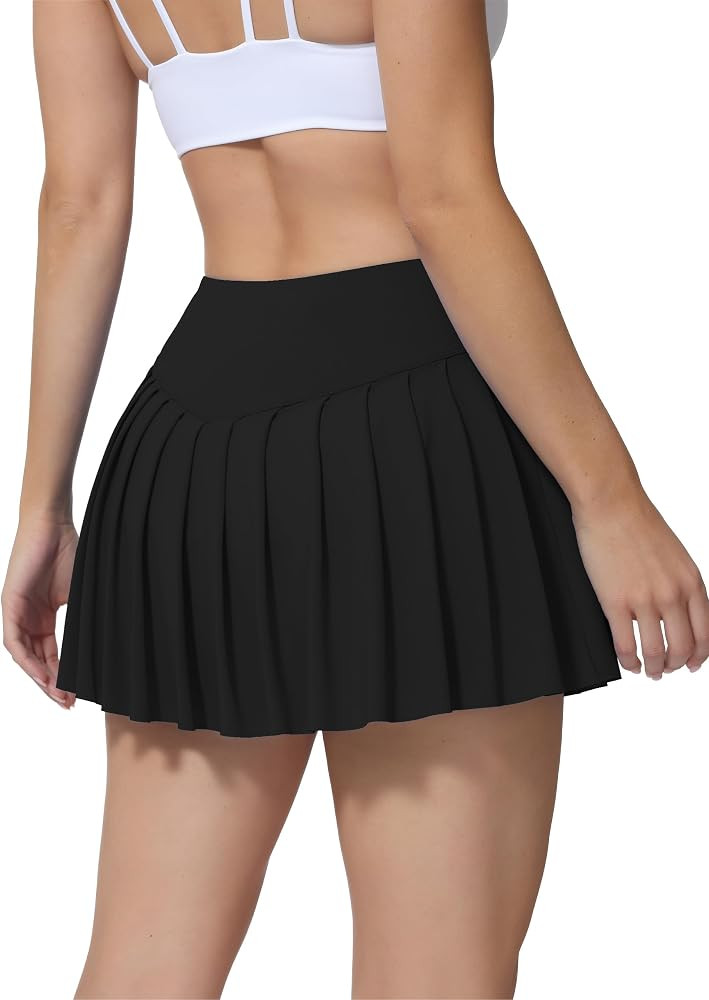 High Waited Pleated Tennis Skirt with Pockets Built-in Shorts Athletic Golf Skorts for Women Work... | Amazon (US)
