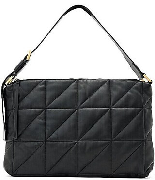 ALLSAINTS Edbury Quilted Leather Utility Shoulder Bag - Black | Dillard's