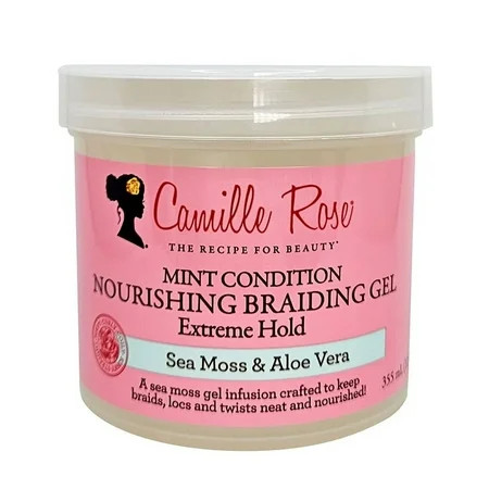 Camille Rose Mint Condition Nourishing Braiding Gel Extreme Hold Sea Moss & Aloe Vera 12 oz (355 ml) | Walmart (US)