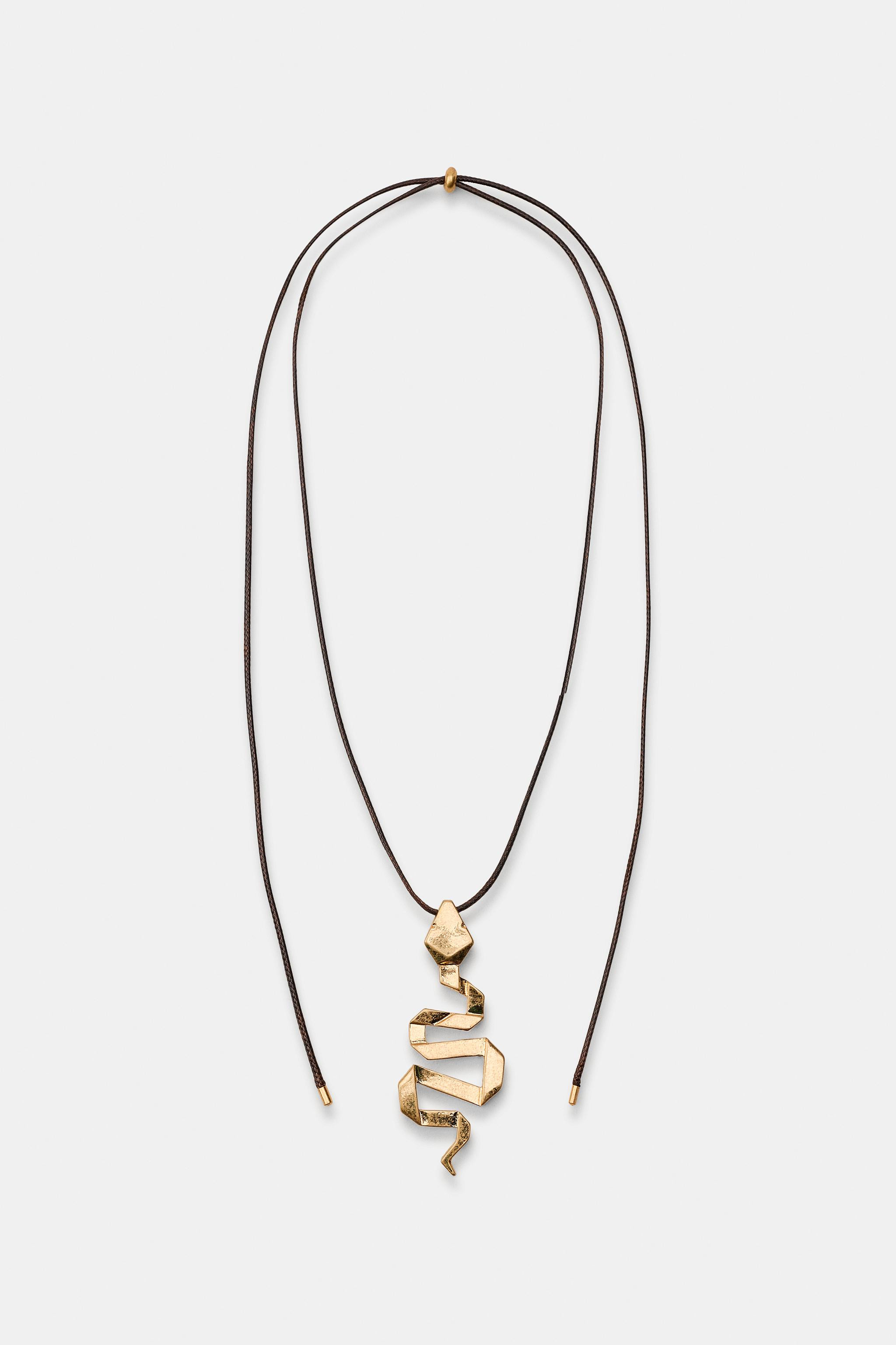 SNAKE CORD NECKLACE | Zara US