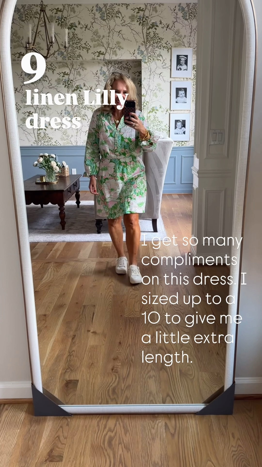 Lilly Pulitzer dress size 10. I size up for a bit more length. 
Most of my Julie Vos that I’m wearing is not on their sale, but I’m linking a few few pieces that are with some of my favorites that are left

#LTKSaleAlert #LTKOver40 #LTKootd