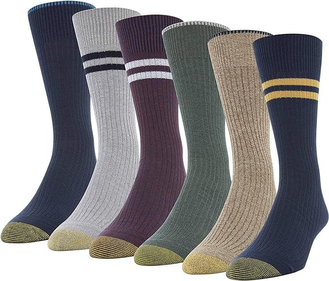 Gold Toe Men's Stanton Crew Socks, Multipairs | Amazon (US)