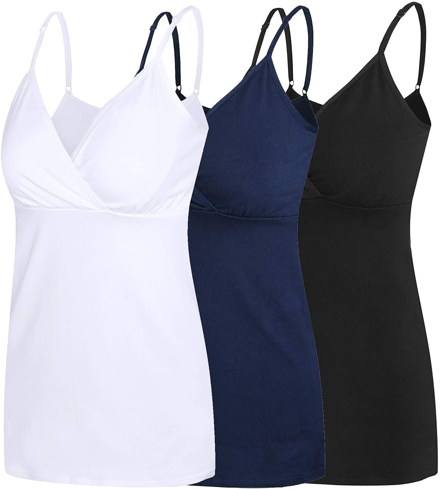 Nursing Tops Tank Shirt Cami Sleep Bra for Maternity and Breastfeeding | Amazon (US)