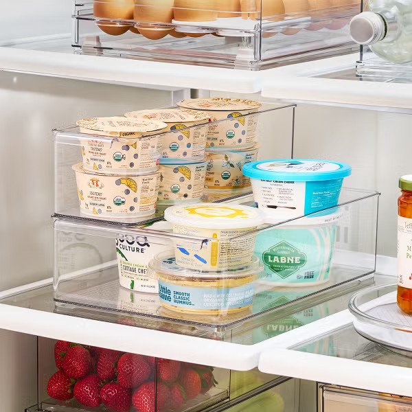 Everything Organizer Stacking Fridge Bins | The Container Store