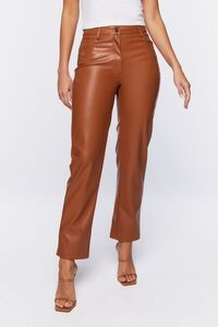 Faux Leather High-Rise Pants | Forever 21 | Forever 21 (US)