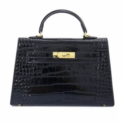Adornia Black Mini Handle Bag with Gold Hardware | Target