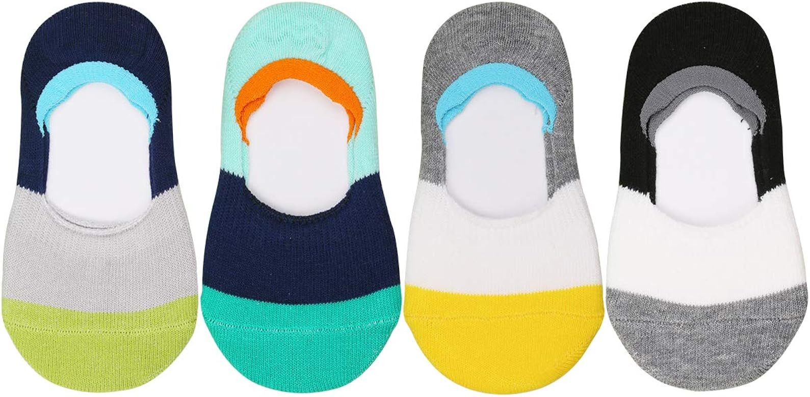 VWU Toddler Socks No Show Kids Baby Thin Cotton Socks Anti Slip Color Assorted 1-5T | Amazon (US)