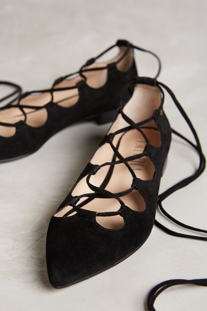 Billy Ella Lace-Up Flats | Anthropologie (US)