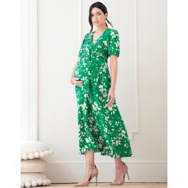 Midi Length Maternity-To-Nursing Wrap Dress | Seraphine US
