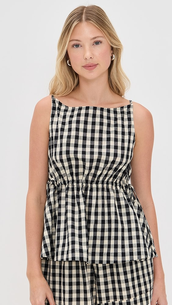 VRG GRL Indi Top Black Check | Shopbop | Shopbop
