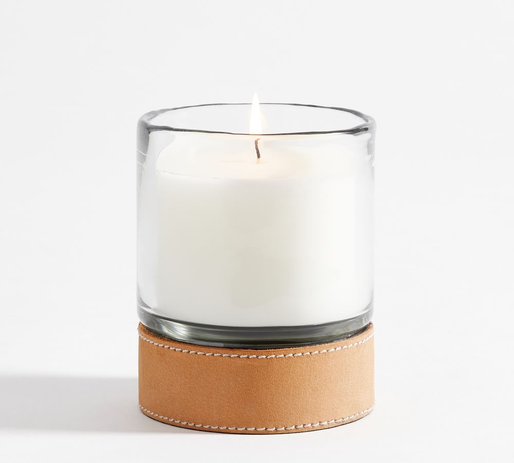 Saddle Leather Candle - Tabac & Suede | Pottery Barn (US)