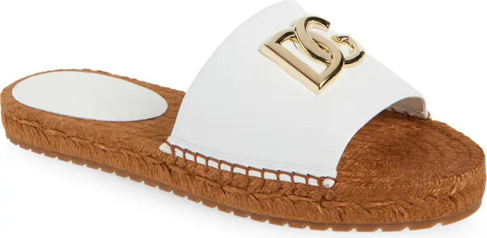 Dolce&Gabbana DG Logo Espadrille Flat Sandal (Women) | Nordstrom | Nordstrom