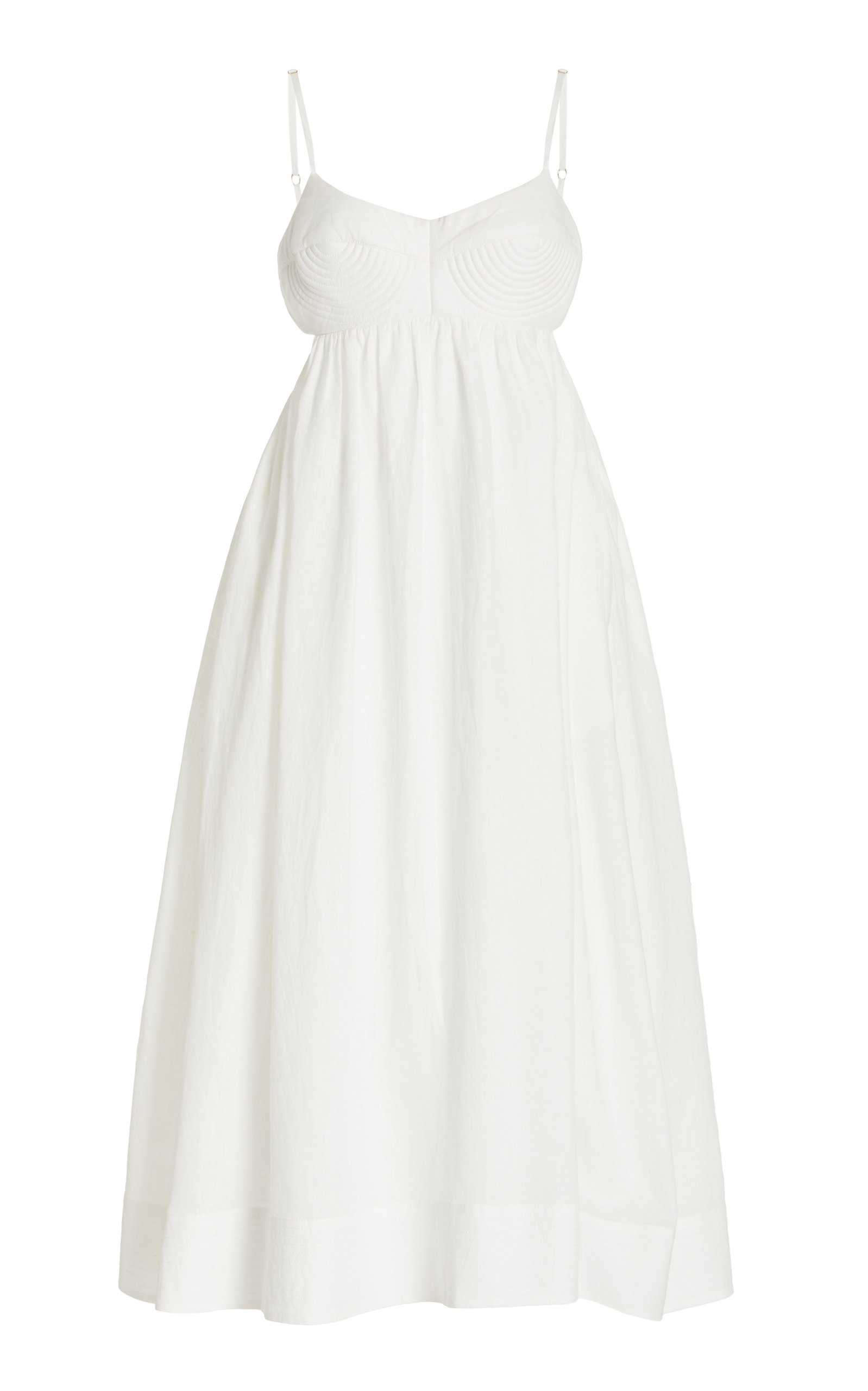 Rosa Cutout Linen Midi Dress | Moda Operandi (Global)