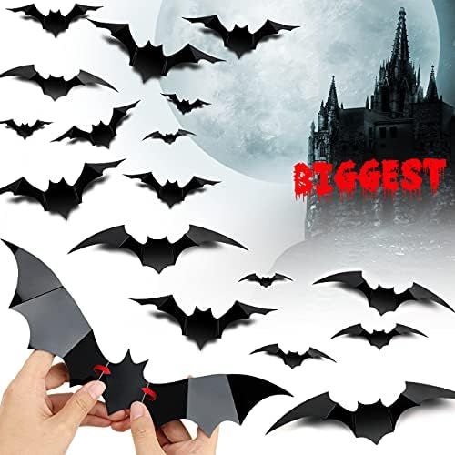 Amazon.com: Halloween Decorations Largest 3D Bats 60PCS, Bat Halloween Decoration Indoor Outdoor ... | Amazon (US)