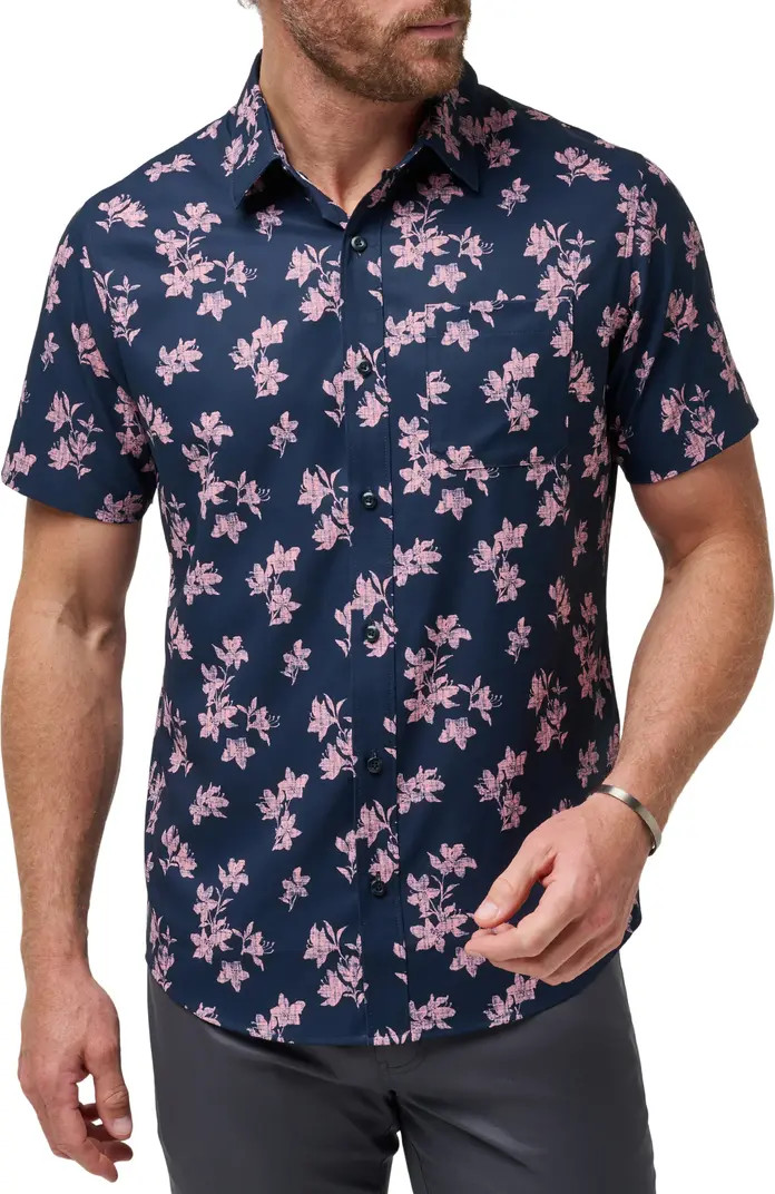 TravisMathew Mist On the Lake Short Sleeve Button-Up Shirt | Nordstrom | Nordstrom