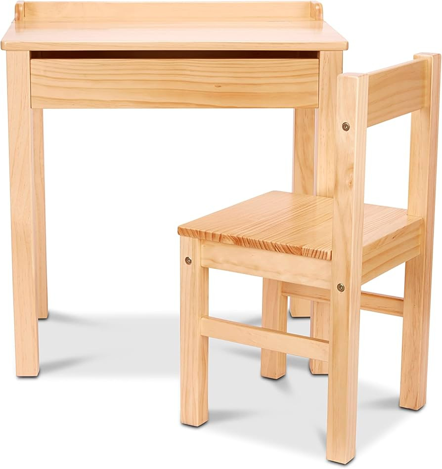 Melissa & Doug Wooden Lift-Top Desk & Chair - Honey | Amazon (US)