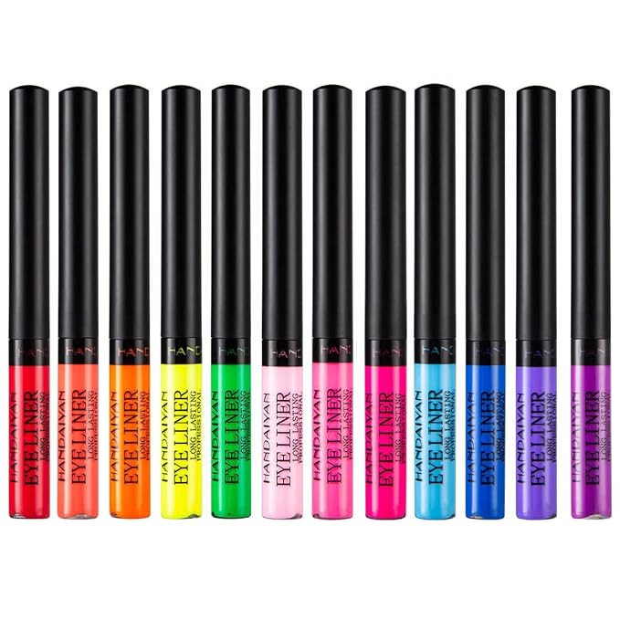 BestLand 12 Colors Matte Liquid Eyeliner Set UV Glow Rainbow Colorful Neon Eyeliner Pencil Pigmen... | Amazon (US)