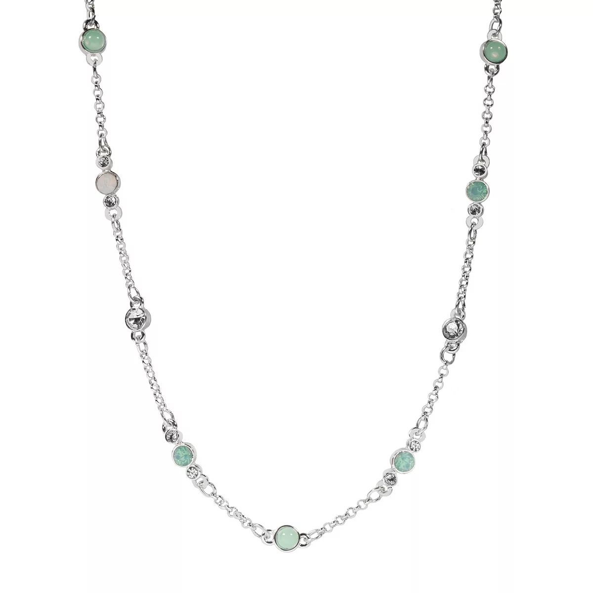LC Lauren Conrad Silver Tone Crystal & Cubic Zirconia Station Necklace | Kohl's