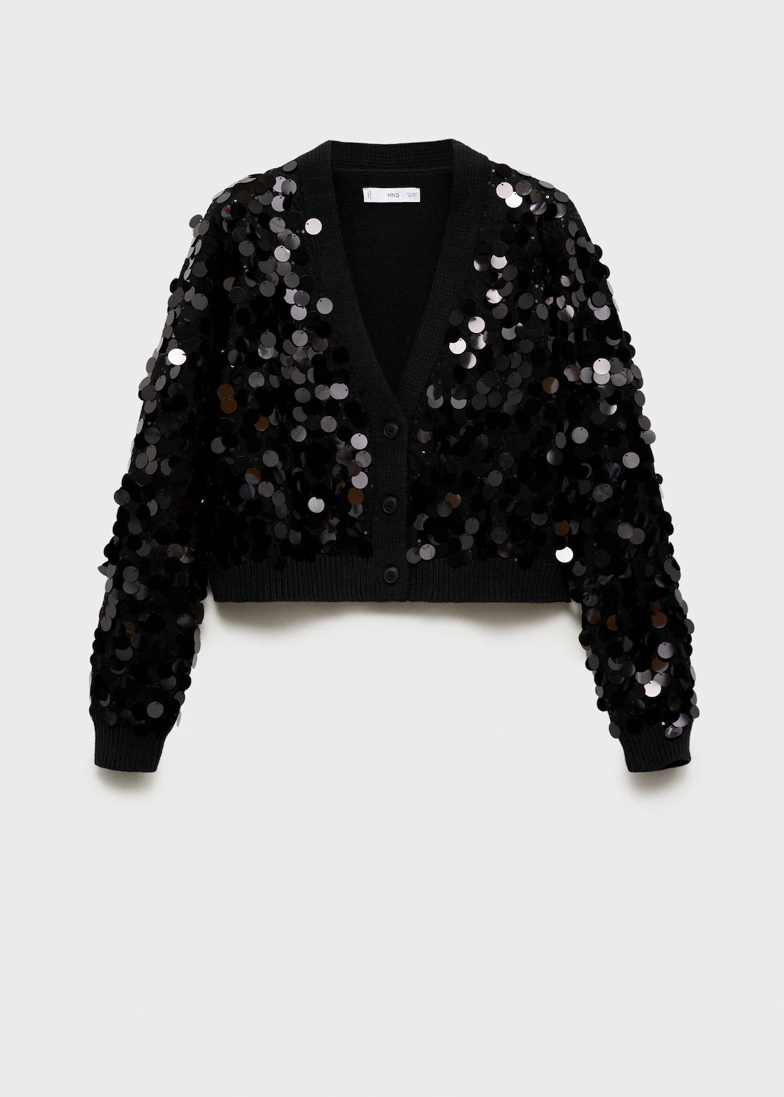 Paillettes knit cardigan - Women | MANGO United Kingdom | MANGO (UK)