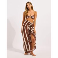 Seafolly Pure Cotton Striped Beach Cover Up Sarong Brown | Marks & Spencer (UK)