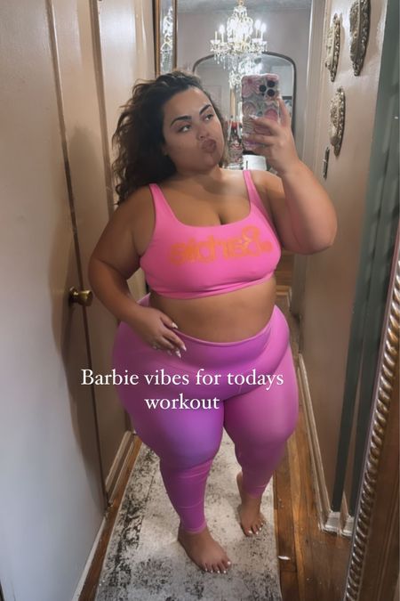 Barbie workout aesthetic!!  Barbie everything babe. Fitness. Health, plus size health, plus size clothes 

#LTKplussize #LTKstyletip #LTKfitness