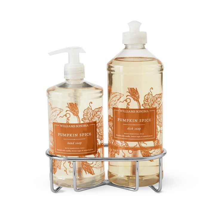 Williams Sonoma Pumpkin Spice Hand Soap & Dish Soap 3-Piece Kitchen Set | Williams-Sonoma