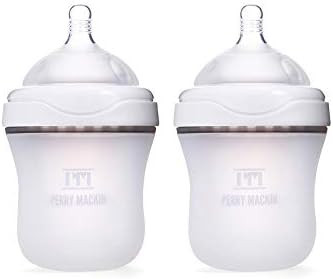 Perry Mackin Anti-Colic Silicone Baby Bottle, 6 Ounces, White (2-Pack) | Amazon (US)