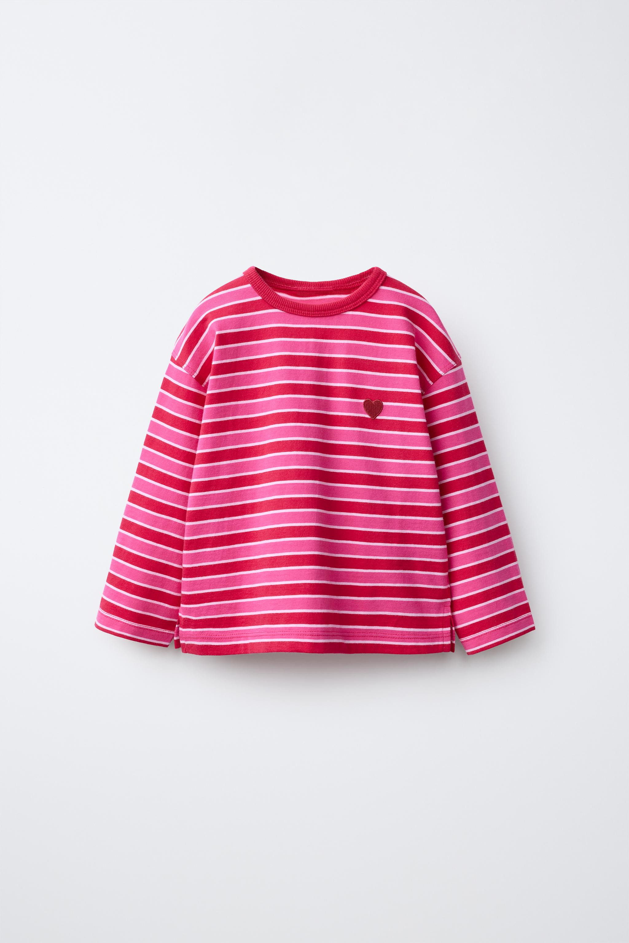 HEART STRIPED T-SHIRT | Zara US