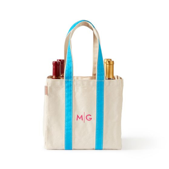 Canvas Four Bottle Wine Tote | Mark and Graham