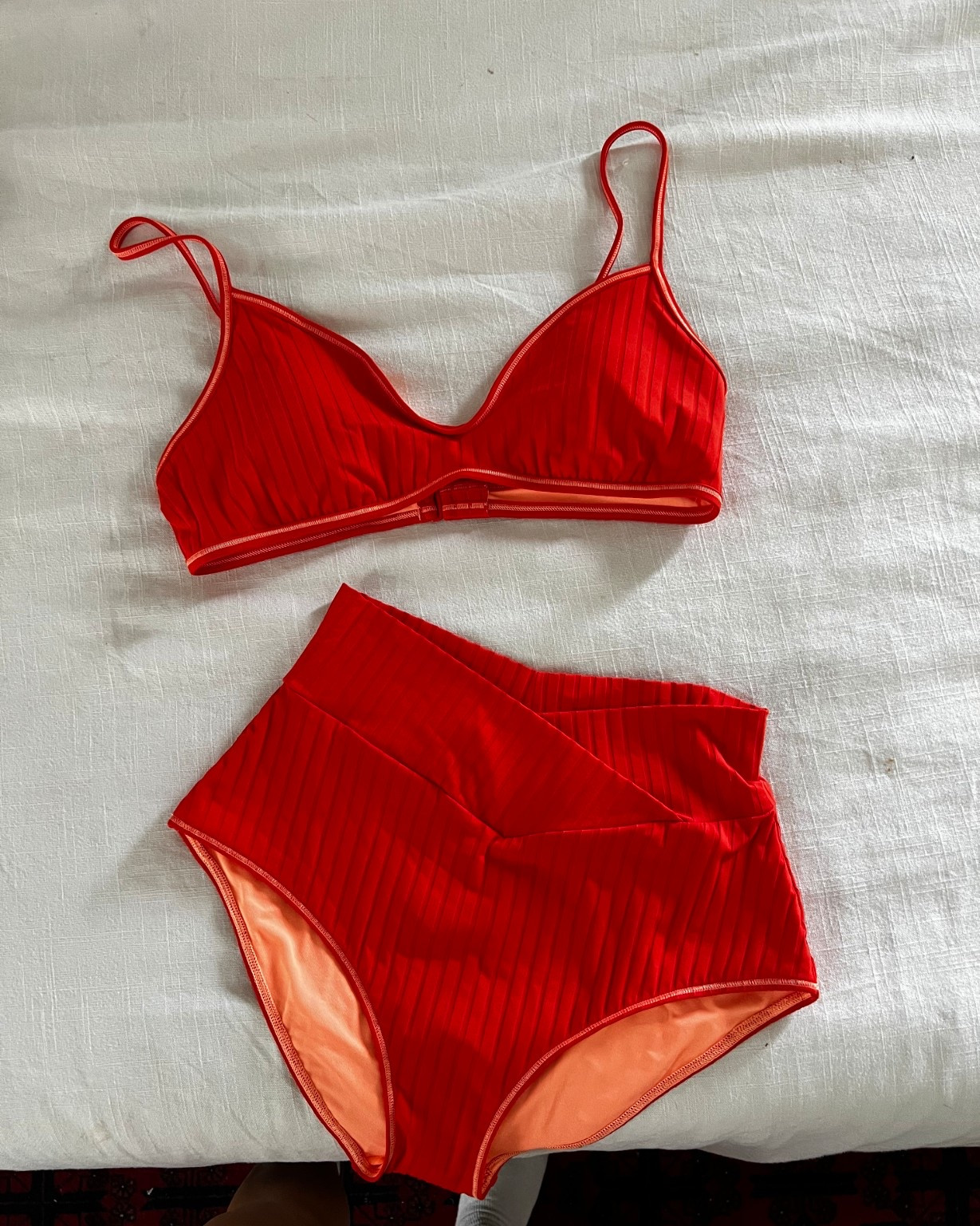 High waisted that doesn’t cut into you- So flattering my favorite cut! A little cheeky but not too cheeky 