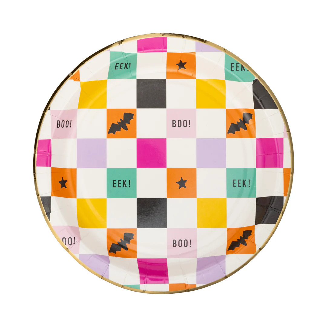 Halloween Checkerboard Paper Plate | My Mind's Eye