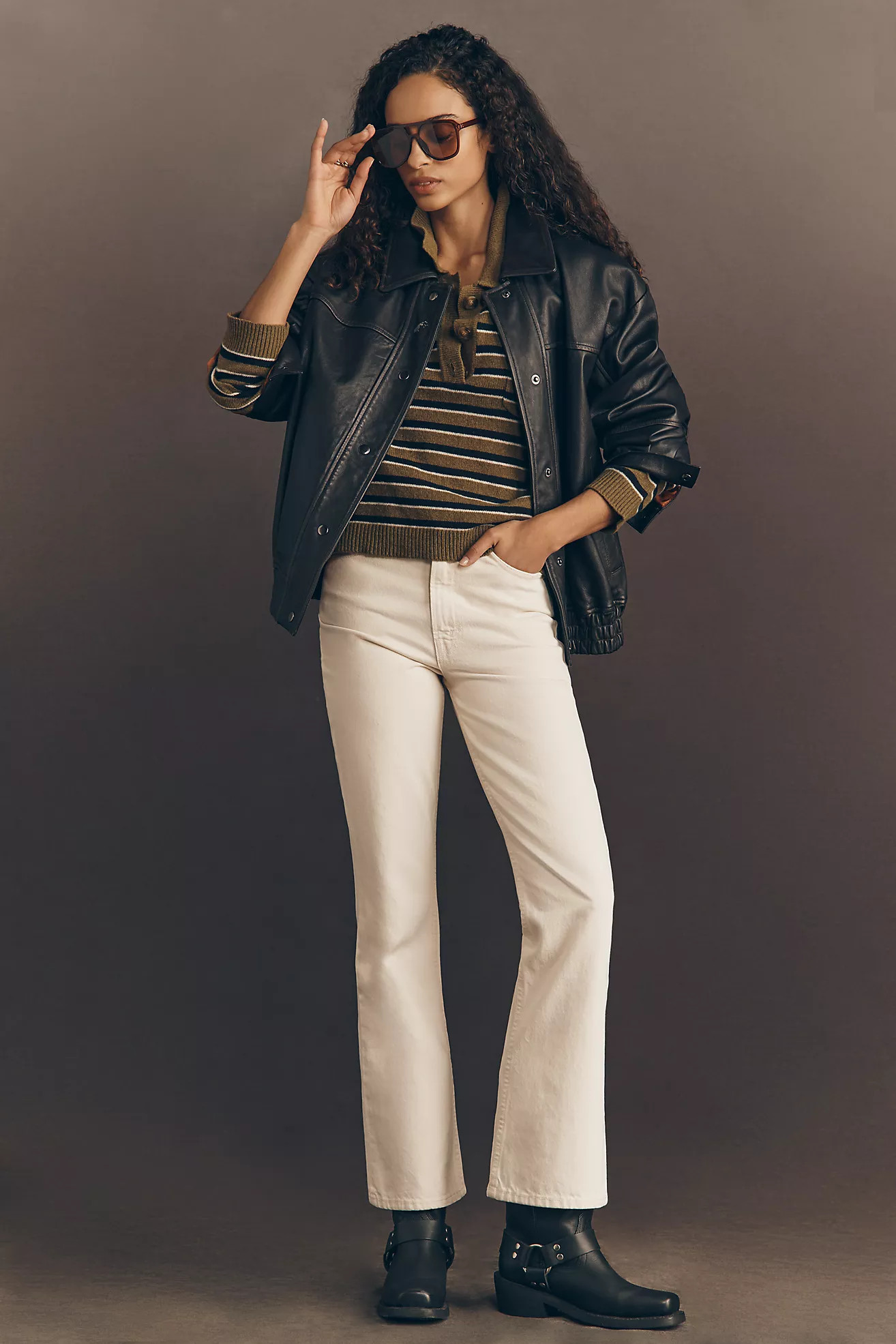 MOTHER Scooter Skimp High Rise Bootleg Jeans | Anthropologie (US)
