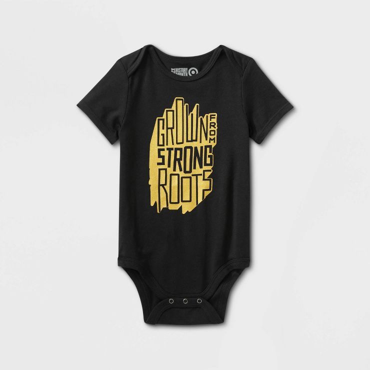Black History Month Baby Grown From Strong Roots Child Bodysuit - Black | Target