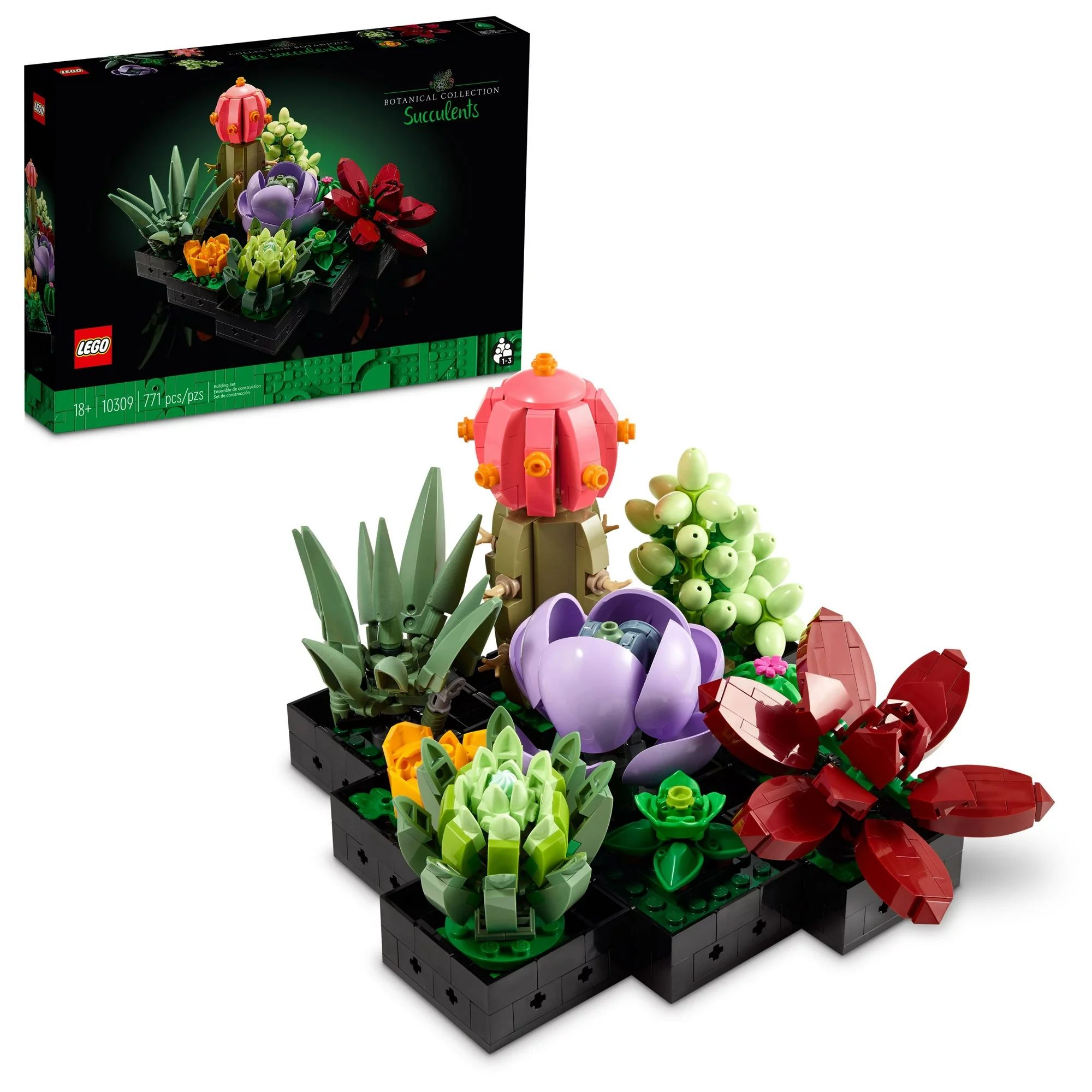 LEGO Icons Succulents 10309 Artificial Plants Set for Adults, Home Décor Flower Bouquet Kit, Mak... | Walmart (US)
